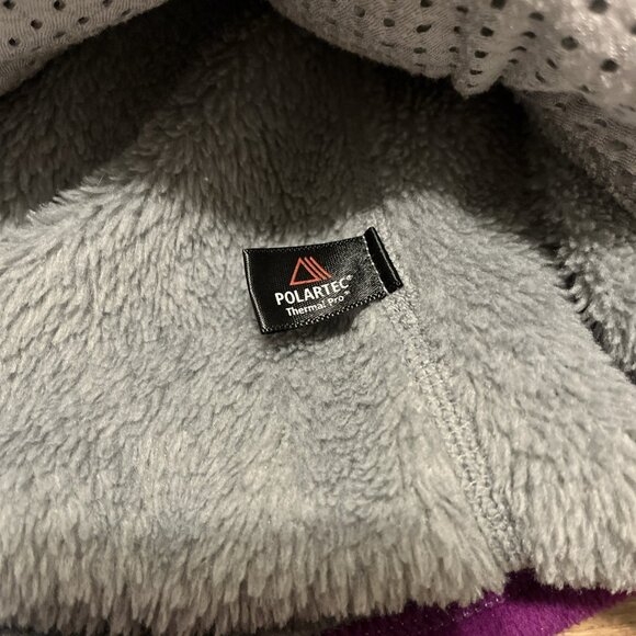 Women's Patagonia Snap T Fleece Jacket SZ Medium Gray Purple Pullover Logo - Picture 7 of 13